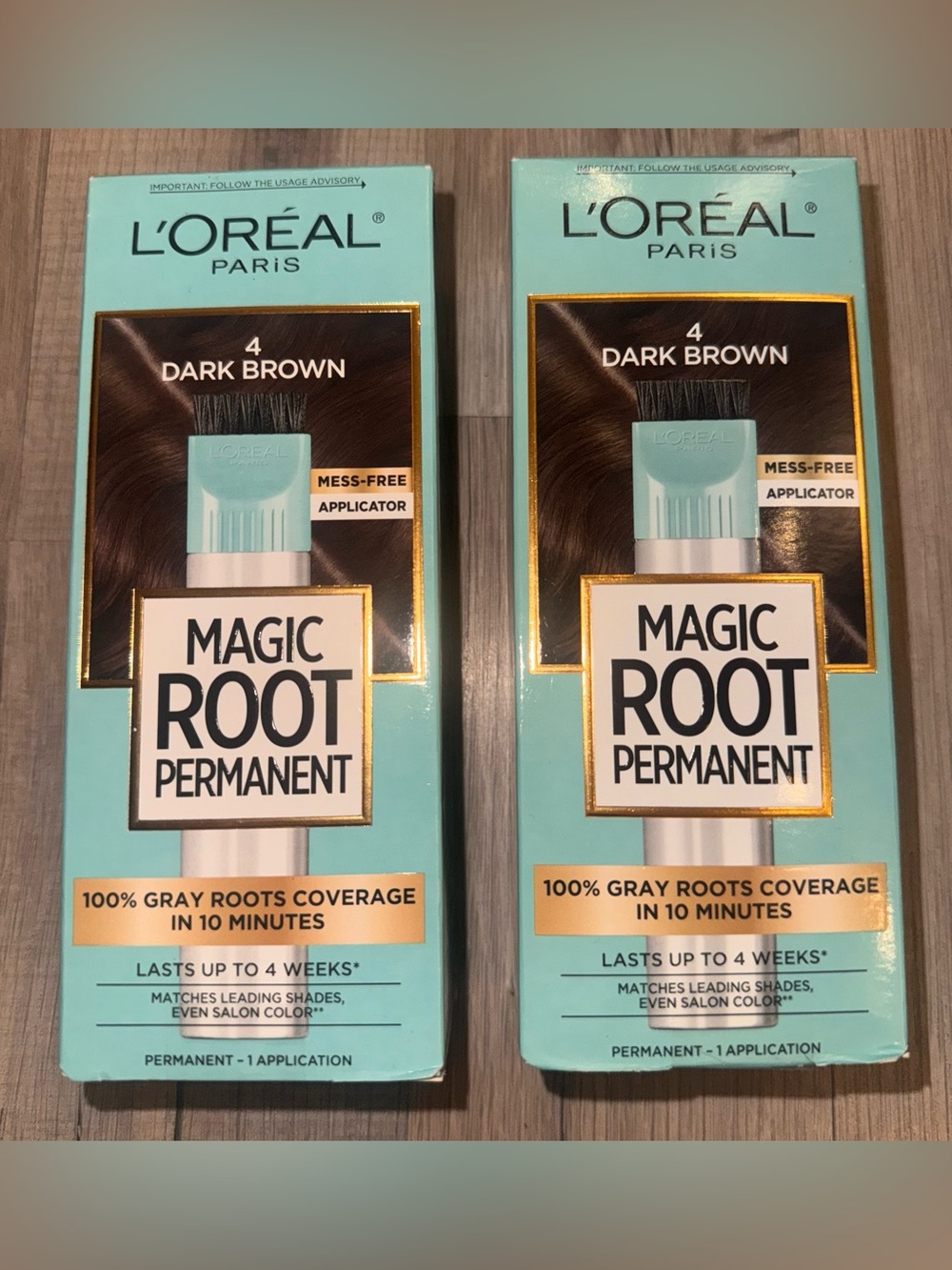 L'Oréal Magic Root Permanent Hair Color - 4 Dark Brown 2pk